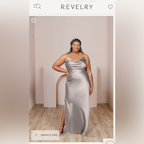 Revelry, Taupe Skye style Bridesmaid Dress. Worn once for a wedding. - Picture 1 of 5